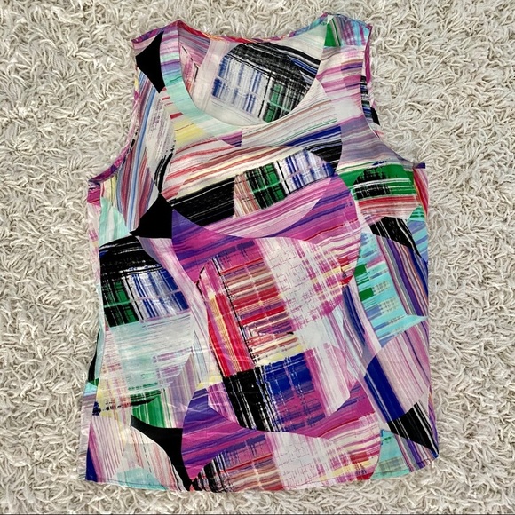 Gorgeous Sleeveless Abstract Top - Size 8 - Picture 1 of 9